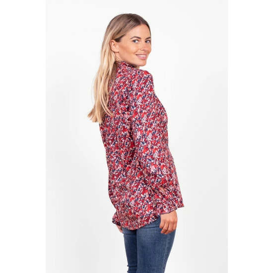 Brakeburn Red Floral Blouse 2 Brakeburn Red Floral Blouse - Image 2