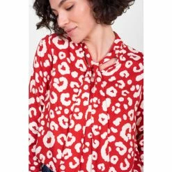 Brakeburn Orange Leopard Bow Blouse 7 Brakeburn Orange Leopard Bow Blouse -Brakeburn shop unnamed file 953