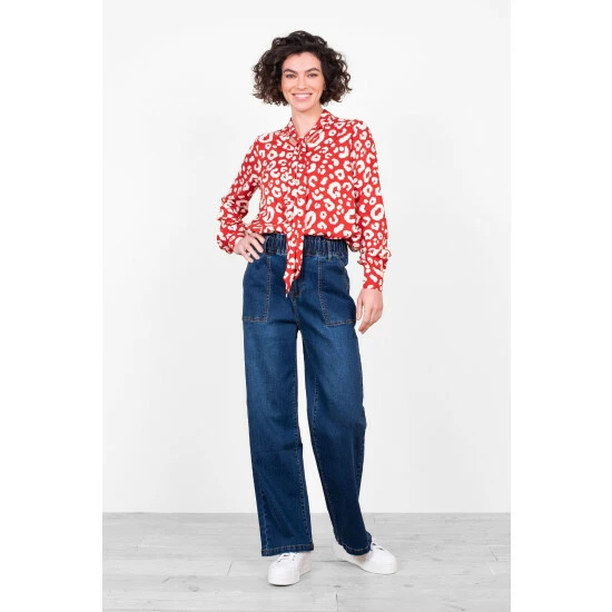 Brakeburn Orange Leopard Bow Blouse 4 Brakeburn Orange Leopard Bow Blouse - Image 4