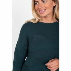 Brakeburn Green Texture Stripe Jumper -Brakeburn shop unnamed file 969