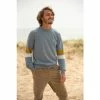 Brakeburn Blue Knitted Crew Neck Sweater