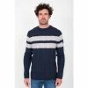 Brakeburn Blue Stripe Crew Neck Jumper