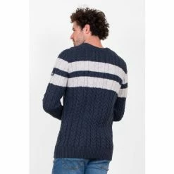 Brakeburn Blue Stripe Crew Neck Jumper 1 Brakeburn Blue Stripe Crew Neck Jumper -Brakeburn shop unnamed file 978
