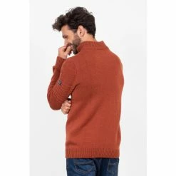 Brakeburn Orange Rust Quarter Zip Jumper -Brakeburn shop unnamed file 983