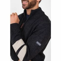 Brakeburn Grey Grey Quarter Zip Jumper -Brakeburn shop unnamed file 989